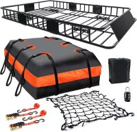 MeeFar Roof Rack Carrier Basket + Waterproof Bag
