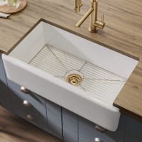Kraus Turino 33" Fireclay Farmhouse Apron Kitchen Sink
